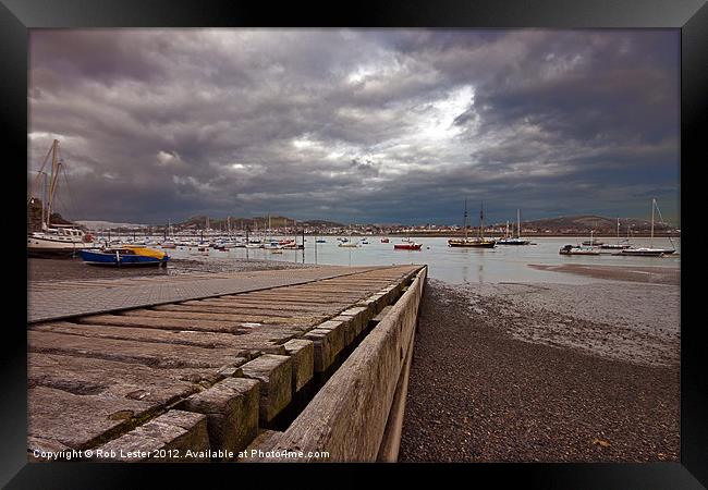 Conway seafront Framed Print by Rob Lester
