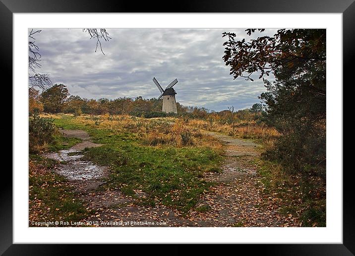 Mill on the hill Framed Mounted Print by Rob Lester