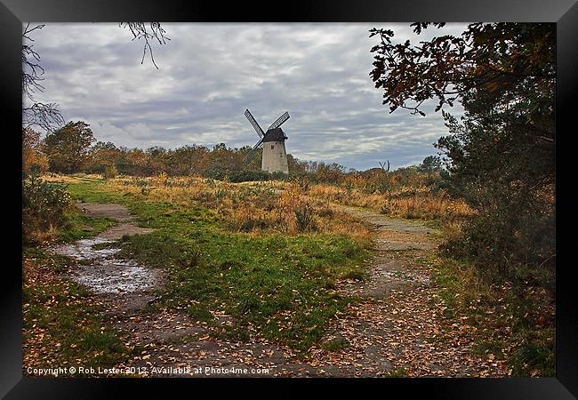 Mill on the hill Framed Print by Rob Lester