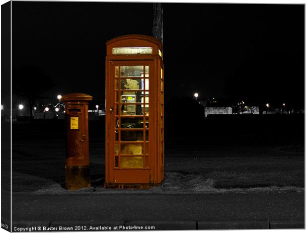 UK Phone Box & Post Box Canvas Print by Buster Brown