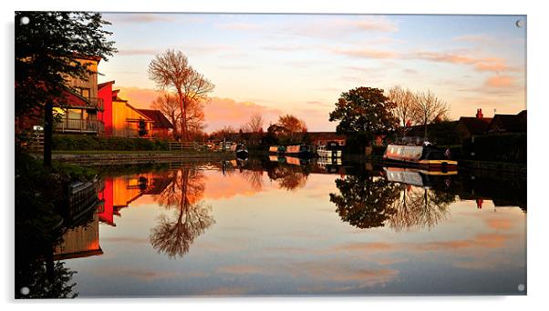 Sunset Along The canal Acrylic by Jason Connolly