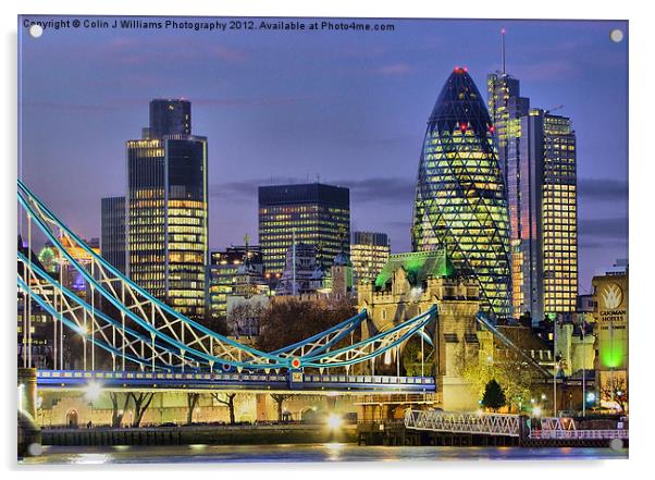 The City Of London Acrylic by Colin Williams Photography