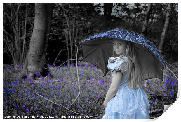 Blue Belle Print by Samantha Higgs