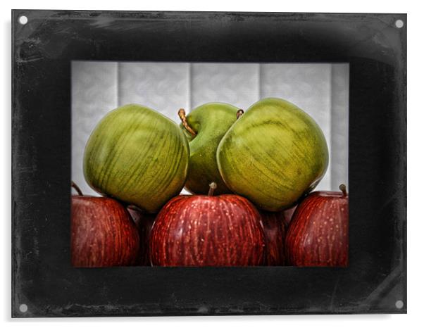Apples Acrylic by sue davies