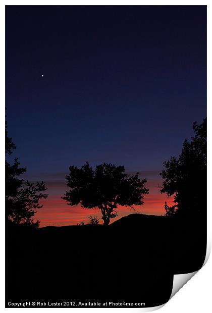 Provencal sunset #2 Print by Rob Lester