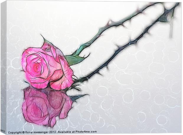 Rose Fractilius Canvas Print by Fiona Messenger