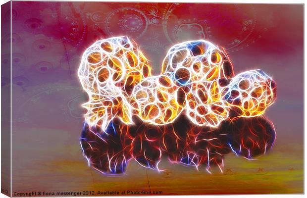 Balls and Cones with Fractal Effect Canvas Print by Fiona Messenger