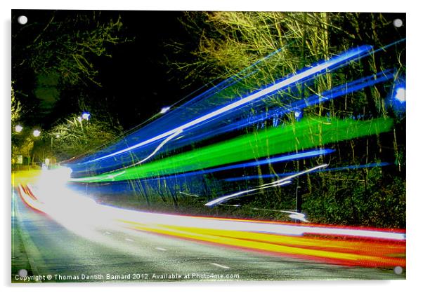 Nightime Rushing Acrylic by Thomas Dentith Barnard
