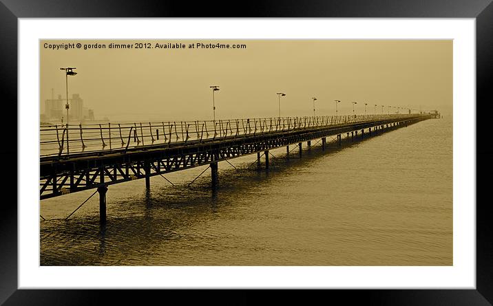 An Historic Pier at Hythe Framed Mounted Print by Gordon Dimmer