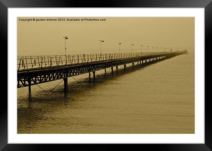 Historic Hythe Pier in Hampshire Framed Mounted Print by Gordon Dimmer