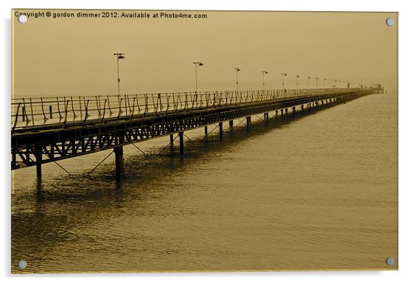 Historic Hythe Pier in Hampshire Acrylic by Gordon Dimmer