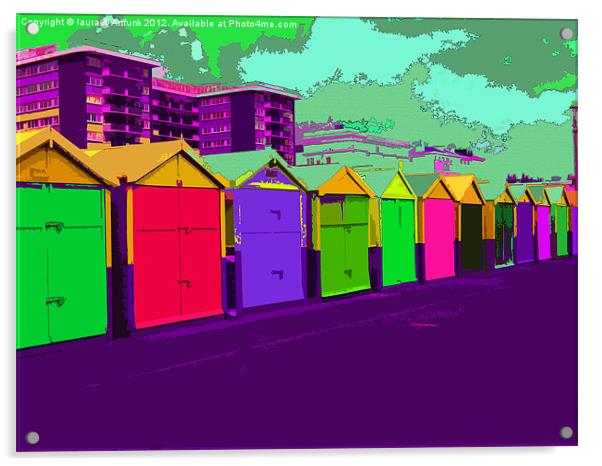 Brighton beach huts Acrylic by laura@ Artfunk