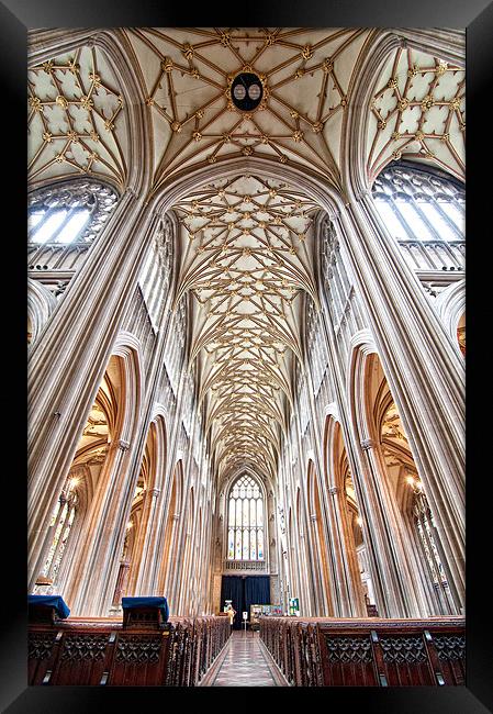 St Mary Redcliffe church Framed Print by mike Davies