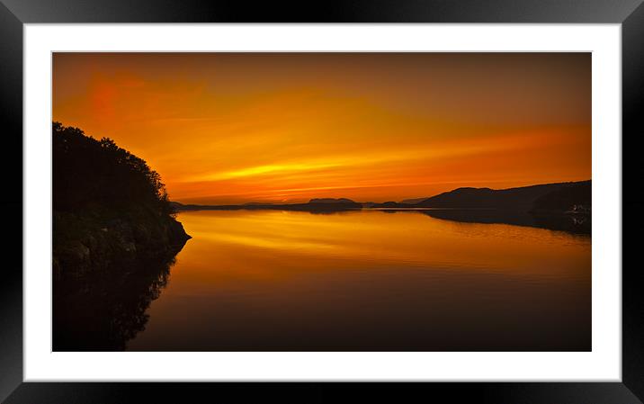 Midnight Sunset Framed Mounted Print by Natures' Canvas: Wall Art  & Prints by Andy Astbury