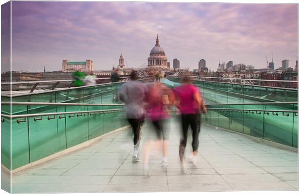 London Keeping Fit Canvas Print by Andrew Holland
