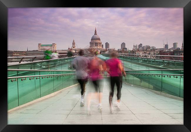 London Keeping Fit Framed Print by Andrew Holland