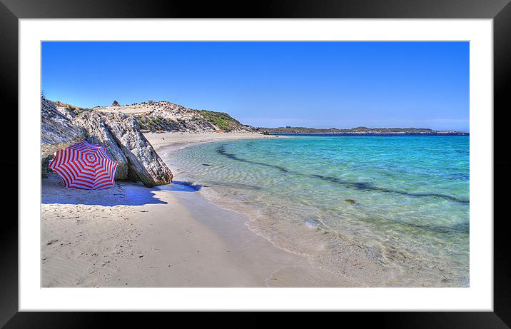 Rottnest Island Beach Framed Mounted Print by Gillian Oprey