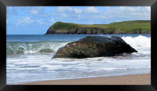 Kinard Beach Framed Print by barbara walsh