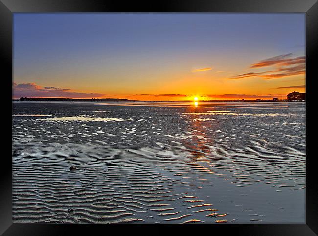 Sandbanks Sunset Framed Print by Jennie Franklin