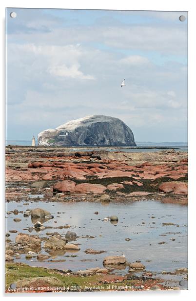 bass rock Acrylic by allan somerville