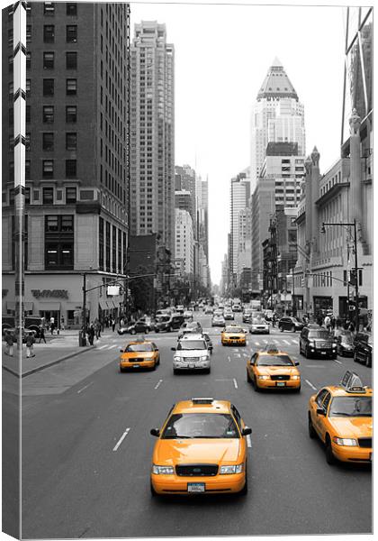 New York's Yellow Army Canvas Print by Danny Thomas