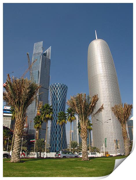 Doha skyscrapers. Print by Maggie Jones