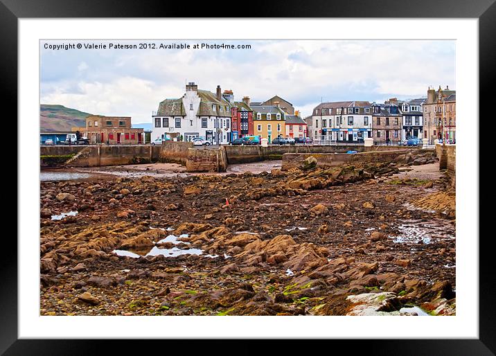 Tides Out In Millport Framed Mounted Print by Valerie Paterson