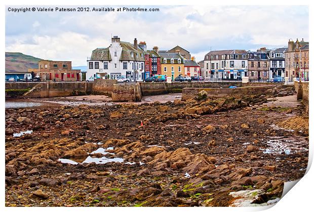 Tides Out In Millport Print by Valerie Paterson