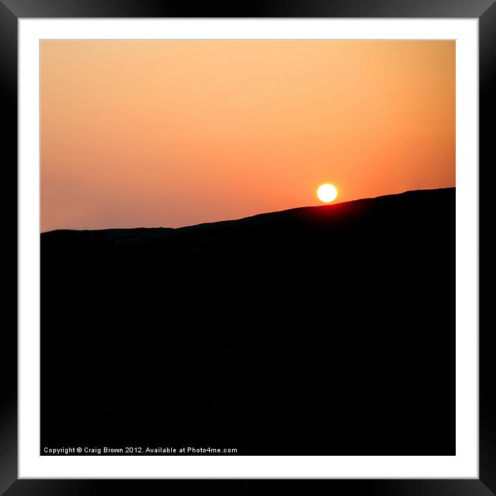 Setting Sun Framed Mounted Print by Craig Brown