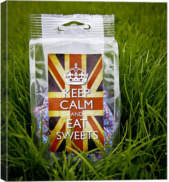 Keep Calm Sweets Canvas Print by Buster Brown