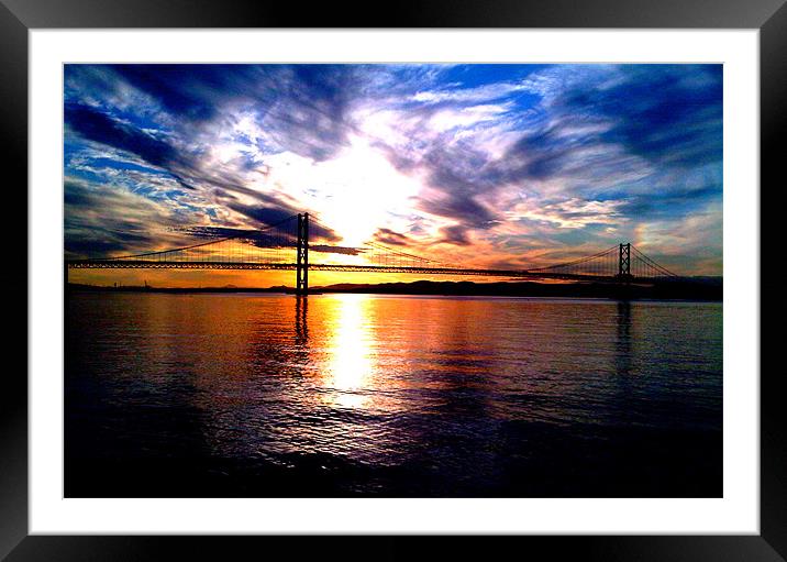 Bridge of fire Framed Mounted Print by kevin meldrum