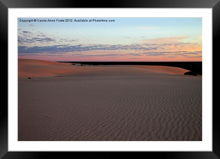 Subtlety: Before Sunrise at Mungo Framed Mounted Print by Carole-Anne Fooks