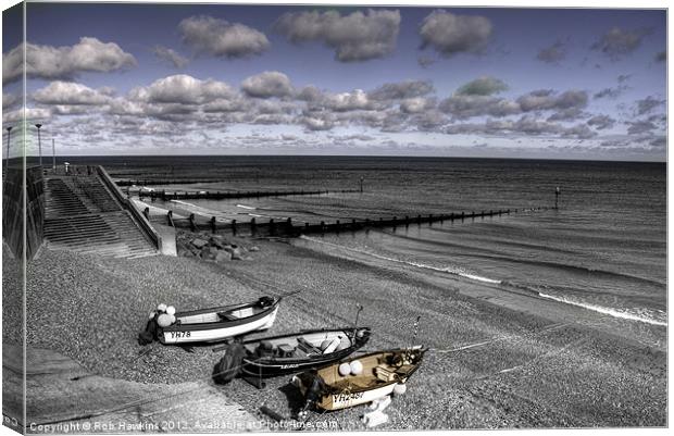 The Beach at Sheringham Canvas Print by Rob Hawkins