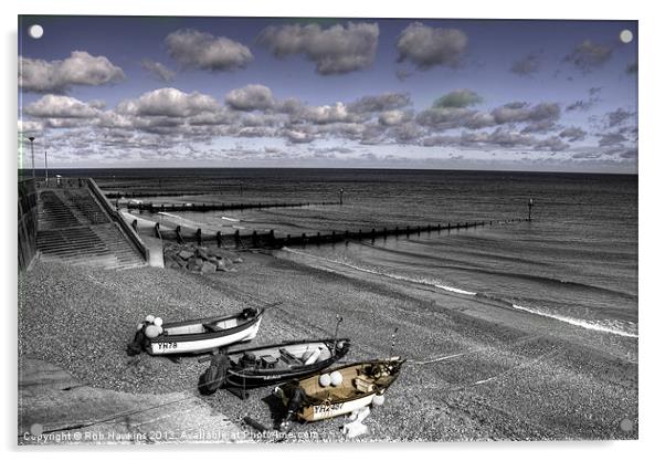 The Beach at Sheringham Acrylic by Rob Hawkins