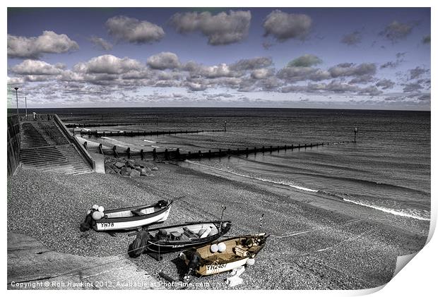 The Beach at Sheringham Print by Rob Hawkins