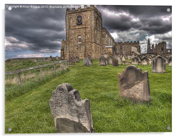 St Mary's Church and Graveyard Whitby Acrylic by Allan Briggs