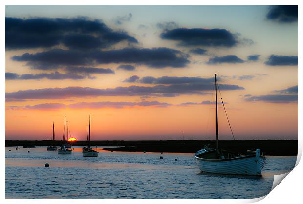 Dusk at Burnham Print by Stephen Mole