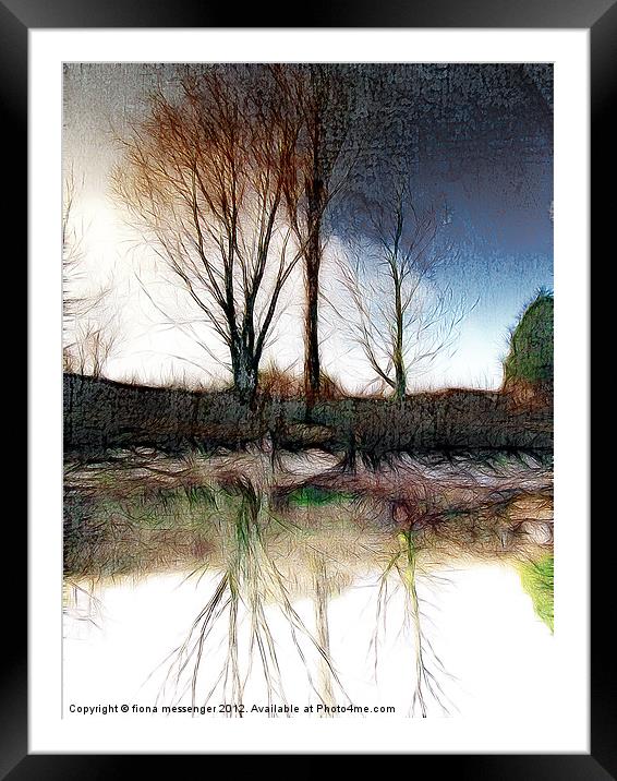 Reflections on a river Framed Mounted Print by Fiona Messenger