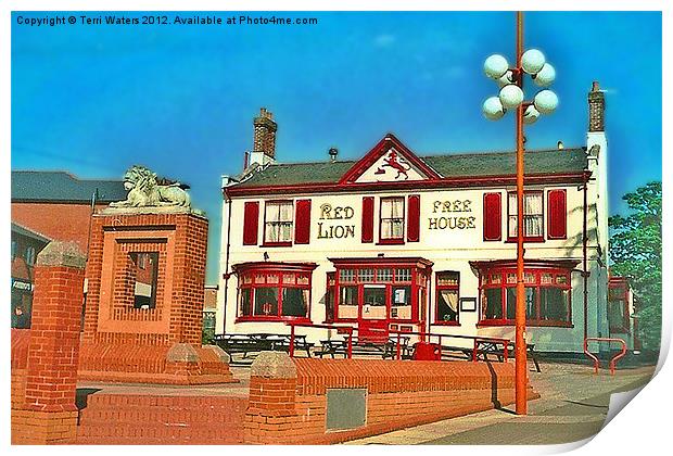 The Red Lion Pub Bitterne Southampton Print by Terri Waters