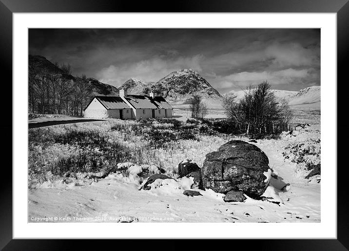 Black Rock Cottage Framed Mounted Print by Keith Thorburn EFIAP/b