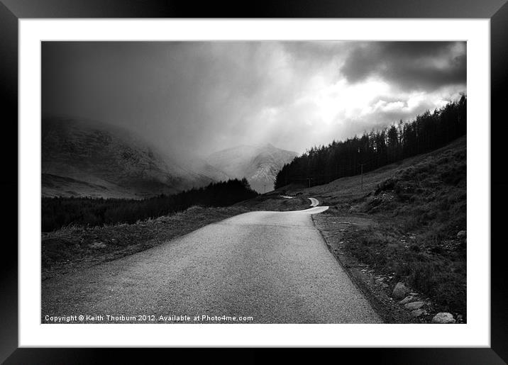 Road to Loch Etive Framed Mounted Print by Keith Thorburn EFIAP/b