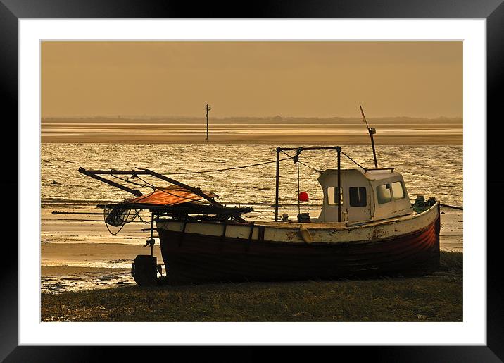 The Shrimper, Lytham Framed Mounted Print by Jason Connolly