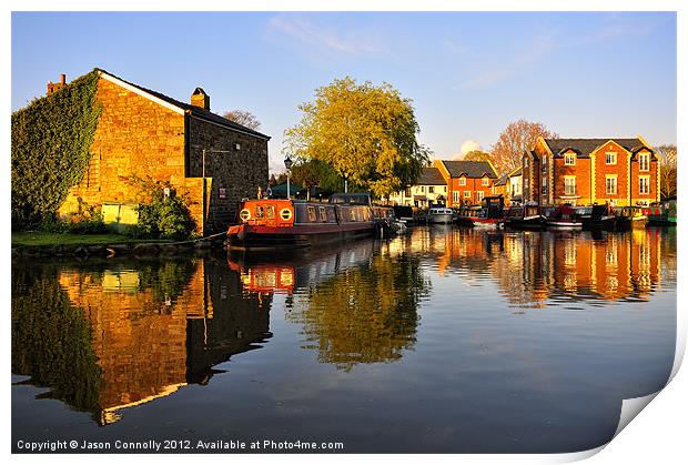 Reflections At Th'owd Tithe Barn Print by Jason Connolly