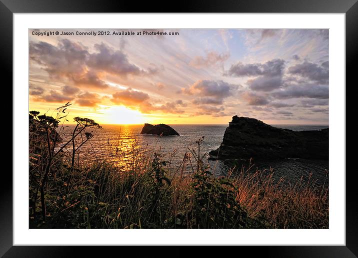 Golden Coast, Cornwall Framed Mounted Print by Jason Connolly