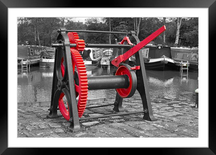 Red Winch at Braunston Framed Mounted Print by Bill Simpson