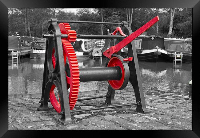 Red Winch at Braunston Framed Print by Bill Simpson