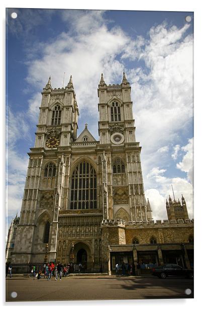 Westminster Abbey Acrylic by Daniel Zrno