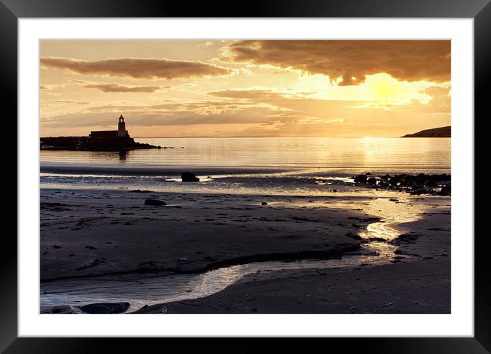 Sunset Port Logan Scotland Framed Mounted Print by Derek Beattie