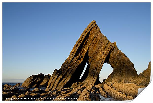 Blackchurch Rock - N Devon Print by Pete Hemington