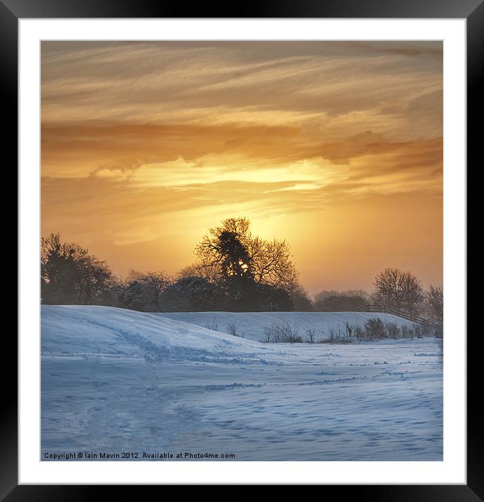 Sunrise and Snow Framed Mounted Print by Iain Mavin